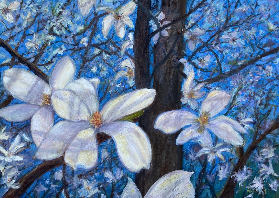 Magnolie Ölgemälde Martyna Faupel Magnolie Ölgemälde Martyna Faupel